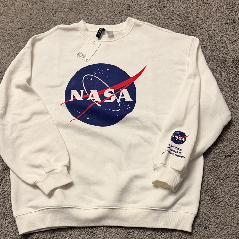 White NASA Crewneck Sweatshirt